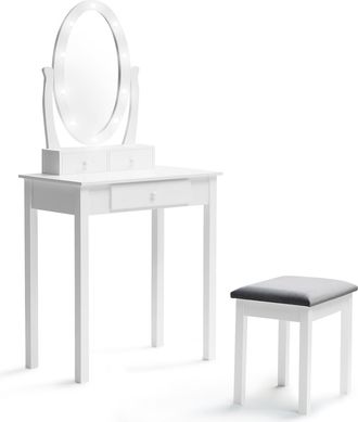 IDMarket Toeletta Con Specchio Led E Sgabello Bella