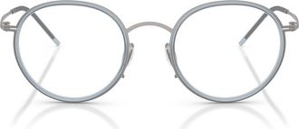 A|X Armani Exchange 49mm Small Round Optical Glasses in Matte Gunmetal/demo Lens at Nordstrom