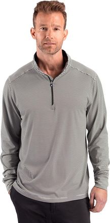 Cutter & Buck Forge Recycled Double Stripe Four-Way Stretch Mens Quarter Zip Pullover