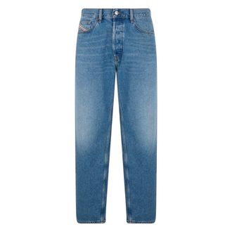 Diesel Loose-fit Jeans, male, Blue, Size: W38 High-Waist Straight Jeans