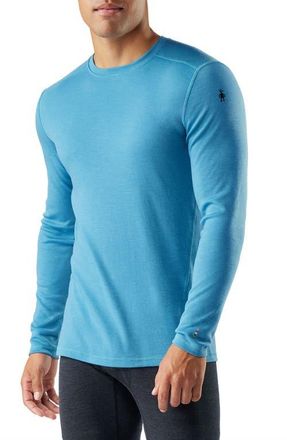 Smartwool Classic Thermal Merino Wool Blend T-Shirt in Mineral Blue Heather at Nordstrom, Size Xx-Large