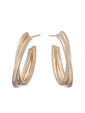 Sidney Garber 18K yellow gold oval Intertwined hoop earrings - women - 18kt Yellow Gold - One Size