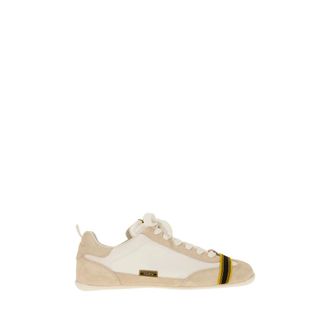 Fendi Schoenen, Heren, Beige, 41 EU, Leer, Wrap Sneakers