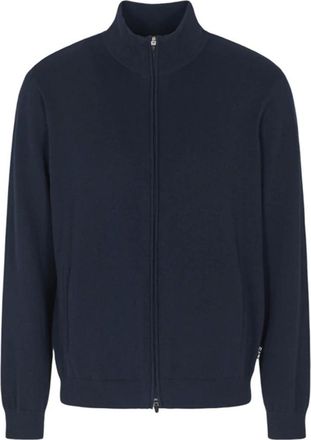 Emporio Armani Cardigan con zip - - Knitwear - Uomo - Blu - 2XL