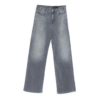 AG - Adriano Goldschmied AG Jeans, Straight Jeans, female, Gray, Size: W26 New Baggy Wide Jeans