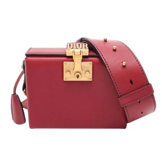 Dior Pre-owned Vintage Crossbody Bag - Dames - Pre-owned - Rood - Maat: ONE Size Leer