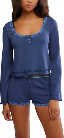 Free People Spring Break Sleep Set In Blue Crown