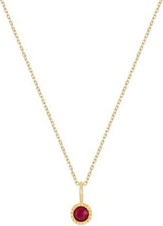 Bony Levy El Mar 18K Yellow Gold Round Ruby Pendant Necklace in 18Ky at Nordstrom Rack