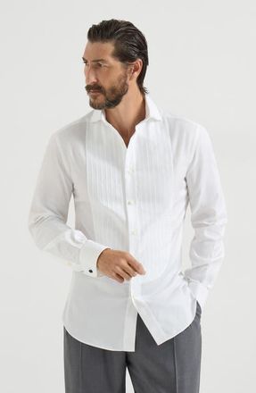 Brunello Cucinelli Twill shirt in White at Nordstrom, Size Medium Eu