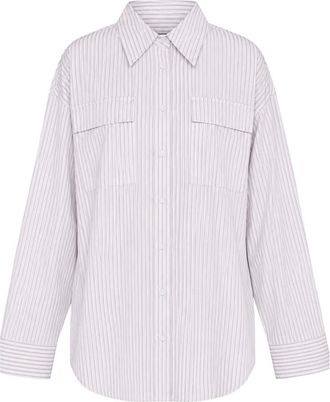 Akep Camicia oversize a righe - - Blouses & Shirts - Donna - Rosa - M