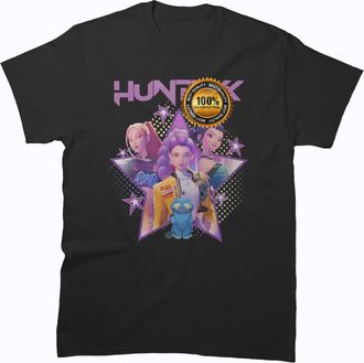 Generic Stylish Men Women Hunter Unisex Lightweight Cotton Crewneck T-Shirt Fashionable Tee Demons Shirt Tops (UK, Alpha, XL, Regular, Regular) Black