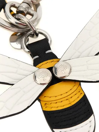 Mulberry Bee-Shaped Leather Key Case - Yellow