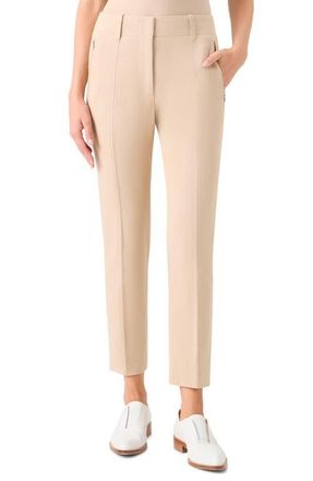 Akris Connor Khaki Ankle Pants in Beige at Nordstrom, Size 14