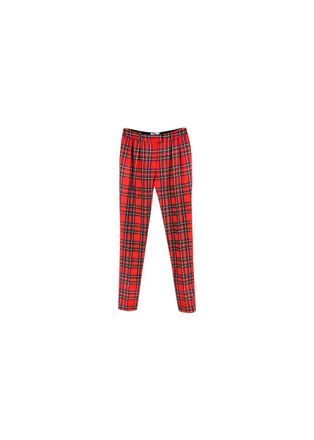 Preen Red tartan silk-blend trousers Size S