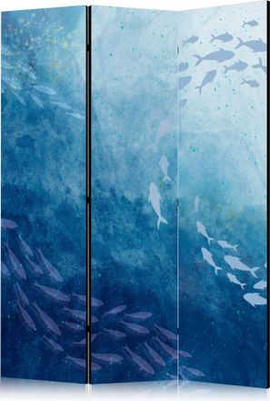 Artgeist Biombo Decorativo Artgeist Patr&oacute;n Peces Azul 135x172 Cm
