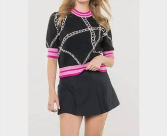 THML Clothing Chain Link Sweater In Black