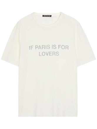 Cole Buxton Paris Texas Printed Cotton T-shirt - White - XL