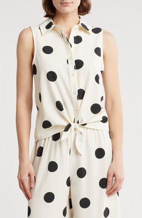By Design Harper Print Sleeveless Blouse in Harper Dot at Nordstrom Rack, Size X-Large