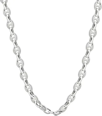 Pompeii3 Mens Polished Steel Clasp 8.5mm Mariner Flexible Link 23 Chain