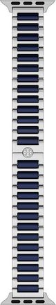 Tory Burch The Kira 18mm Apple Watch Bracelet Watchband in Navy/Silver at Nordstrom
