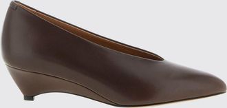 Jil Sander D&eacute;collet&eacute; Arc in pelle di vitello con tacco basso scultoreo