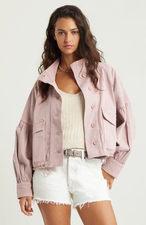 Treasure & Bond Blouson Twill Utility Jacket in Pink Timber at Nordstrom, Size Xx-Large