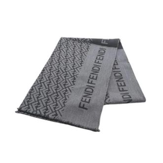 Fendi Pre-owned Scarves, unisex, Black, Size: ONE SIZE Pre-owned Silk Scarf