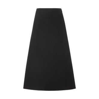 Fendi Rokken, Dames, Zwart, XS, Wol, Midi Rok