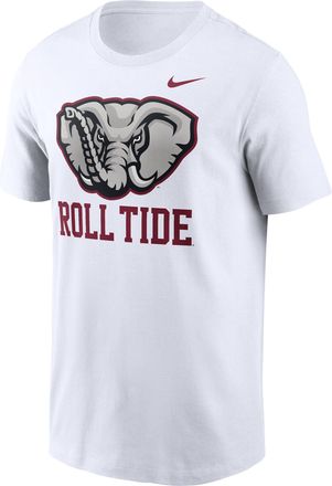 Nike Alabama Primetime Logo Mantra Nike Mens College T-Shirt in White | N19910AABN-TZL
