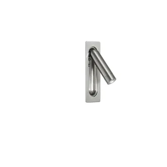 Luce-Ambiente-Design aplique Led Defoe empotrado en aluminio n&iacute;quel con punto de luz extra&iacute;ble y orientable
