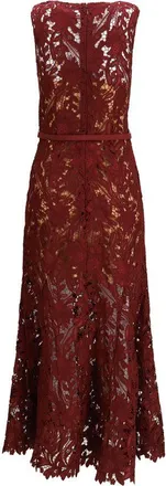 Self Portrait Womens Bordeaux Polyester Cocktail Dress
