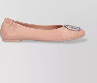Tory Burch elasticized back round toe ballerina shoes
