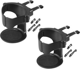 OEM 2 Portavasos Negros Con Salida De Aire - Ajustables - Universales Para Coche, Barco, Caravana Y Autocaravana