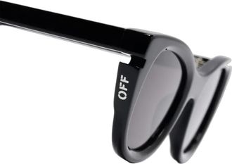 Off-white Mens Logo Sunglasses Black Acetate