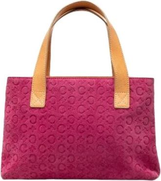 Celine Pre-owned Suede Tote Bag - Dames - Vintage Shopper - Roze - ONE Size - Leer - Vintage