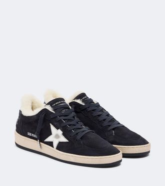 Golden Goose Ball Star shearling-lined suede sneakers