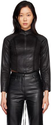 Kim Shui SSENSE Exclusive Black Moto Jacket