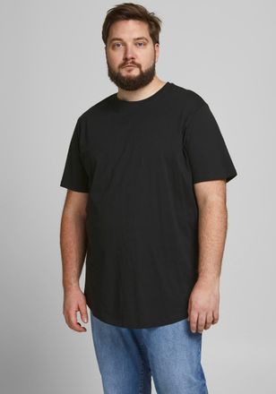 Jack & Jones Plus Size T-Shirt NOA TEE, Herren, Gr. 5XL, schwarz, Single Jersey, Obermaterial: 100% Baumwolle, JACK & JONES PLUSSIZE, unifarben, Basic, normal normal, Rundha