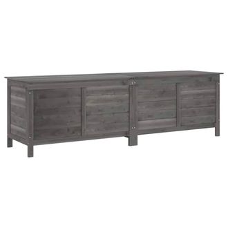 Berkfield Home Garden Storage Box Anthracite 198.5x50x56.5 cm Solid Wood Fir in Dark Grey