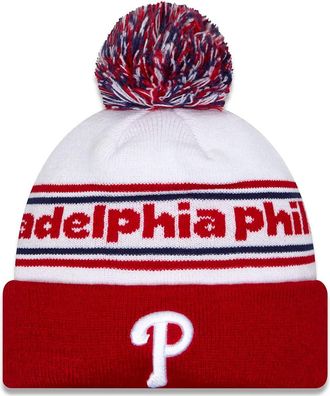 New Era Banded Team Color Cuff Beanie Hat with Pom - MLB Cuffed Winter Knit Cap