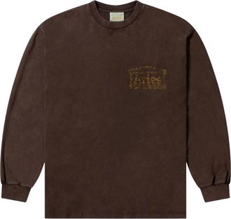 Aries Aged Diamante Temple LS Tee - - Tops - Uomo - Marrone - M