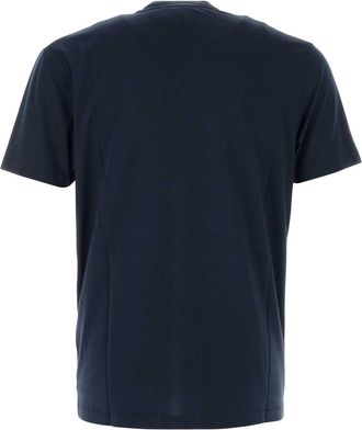 Tom Ford Mens Dark Blue Lyocell Blend T-Shirt Oceancavern Exterior: Cotton Maglieria Sweater