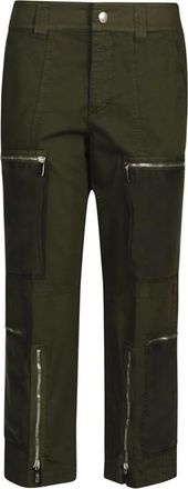 Seafarer Green Olive Zipped Trousers