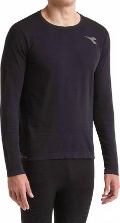 Diadora Stratouno Long Sleeve T-Shirt In Black