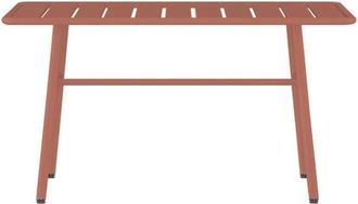 VENTE-UNIQUE.COM Mesa de centro para jard&iacute;n acero terracota