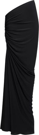 Alaia Black Long draped skirt