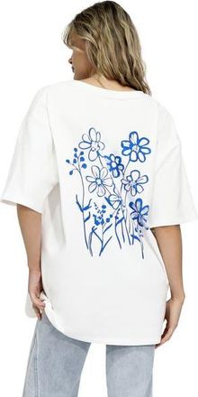Belle & Bloom Back To Bloom Oversized T-Shirt in White at Nordstrom, Size Large/x-Large