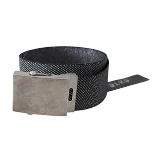 Exte Belts, female, Black, Size: ONE SIZE Canvas Belt with Silver Buckle