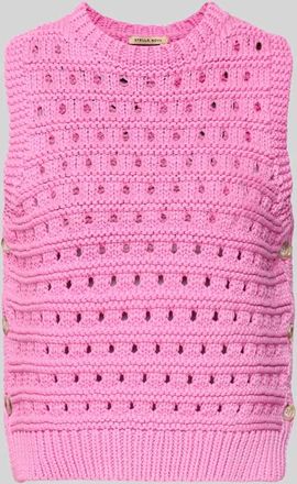 Stella Nova Pullunder mit Lochstickerei in Pink, Gr&ouml;&szlig;e XL