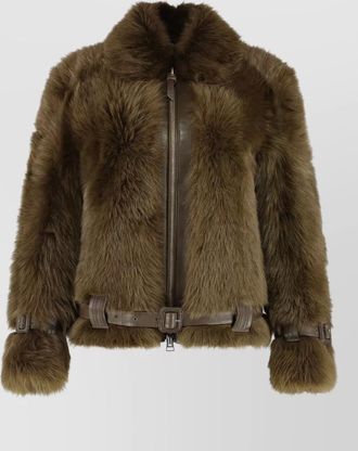 Tom Ford leather belted jacket